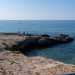 ...e il tratto di litorale chiamato La punta. Anche qua la stratificazione calcarea delle rocce  pi che evidente